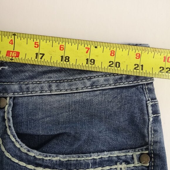 Vigoss  Heritage Fit Skinny Jeans Women Size 22 Blue Denim Thick Stitch FLAW - Picture 10 of 16